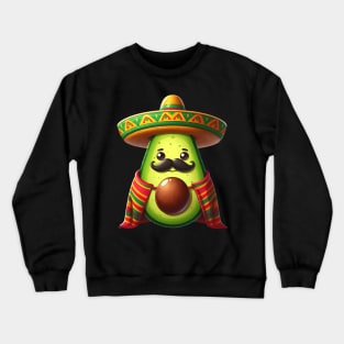 Cinco de Mayo avocado moustache Crewneck Sweatshirt